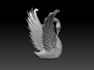 Swan sculpture 3D Print Model
