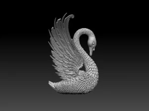 Swan sculpture 3D Print Model