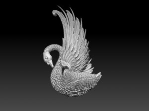 Swan sculpture 3D Принт Модель