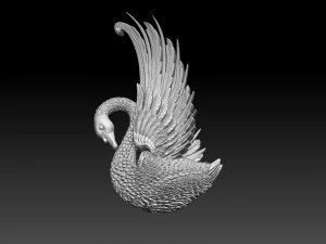 Swan sculpture 3D Print Model