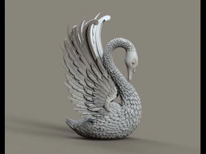 Swan sculpture 3D Print Model
