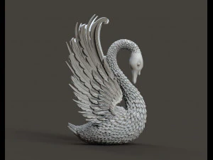 Swan sculpture 3D Print Model