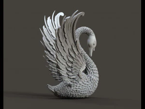 Swan sculpture 3D Print Model