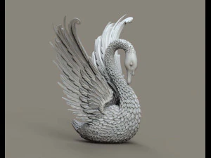 Swan sculpture 3D Print Model