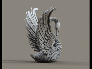 Swan sculpture 3D Принт Модель