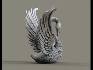 Swan sculpture 3D Print Model
