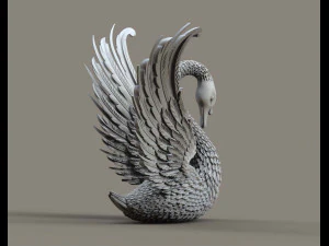 Swan sculpture 3D Print Model