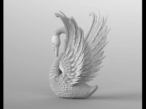 Swan sculpture 3D Print Model
