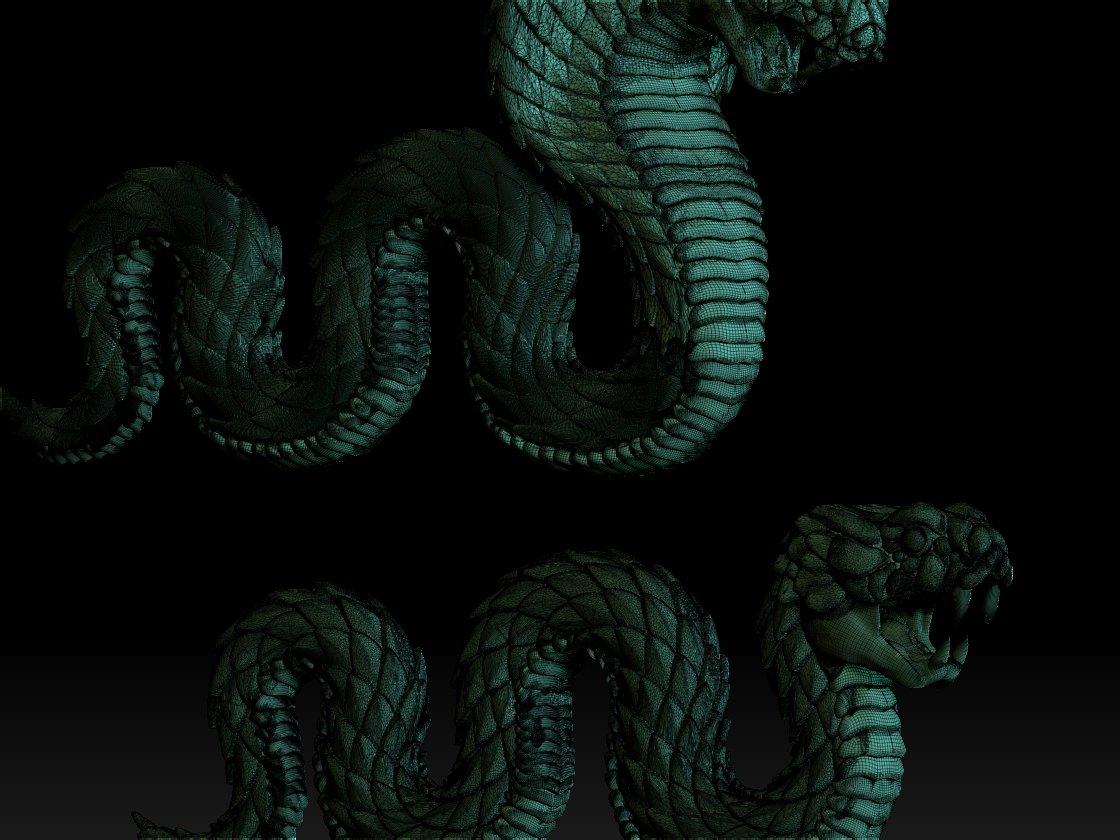 Snake 3D Print Model in Sculpture 3DExport