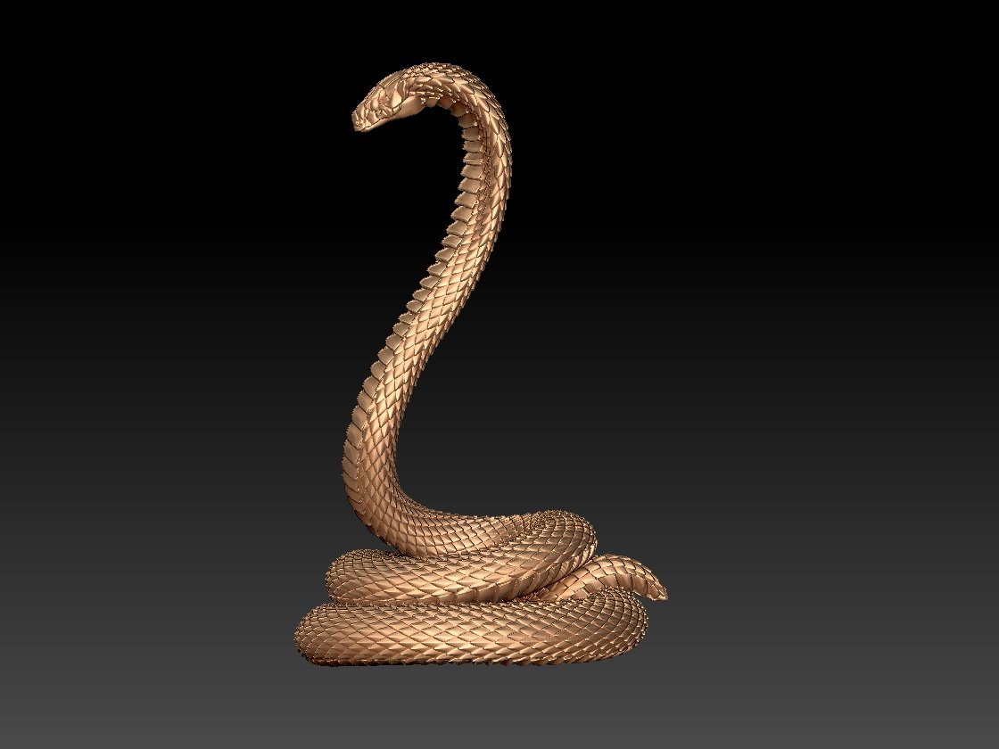 Cobra snake 3D Print Model in Sculpture 3DExport