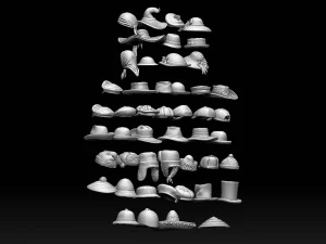 Hats and caps 3D Print Model