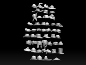 Hats and caps 3D Print Model