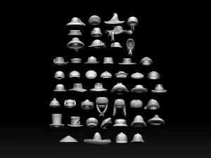 Hats and caps 3D Print Model
