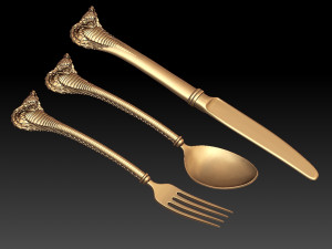 Fork spoon knife 3D Print Model