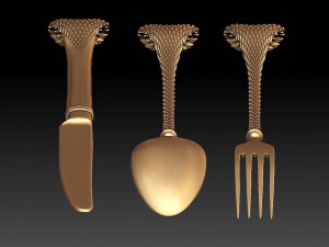 Fork spoon knife 3D Print Model