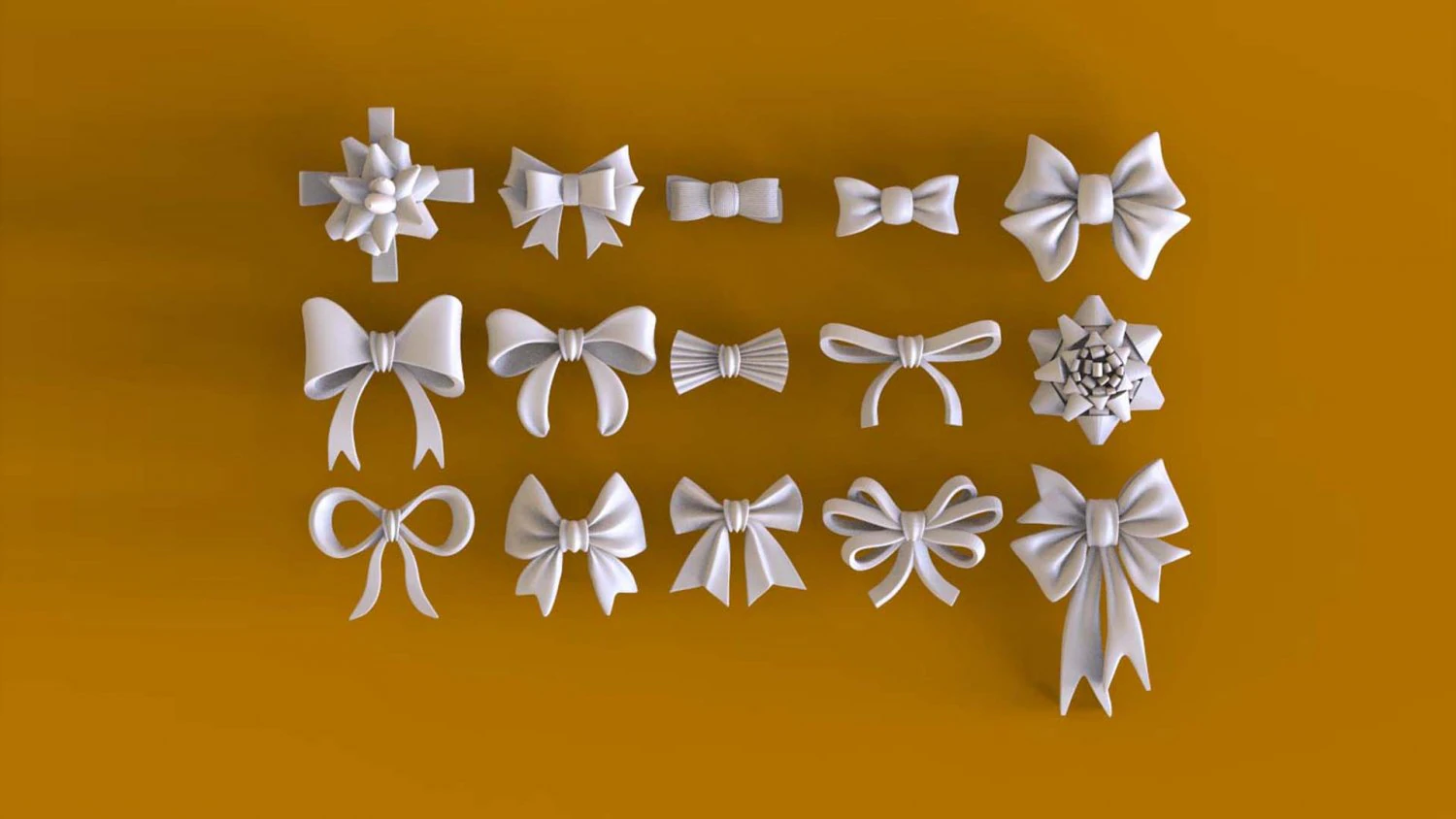 Bows 3D Print Model .c4d .max .obj .3ds .fbx .stl .blend 