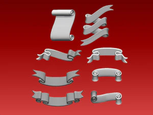 リボン 3Dプリントモデル