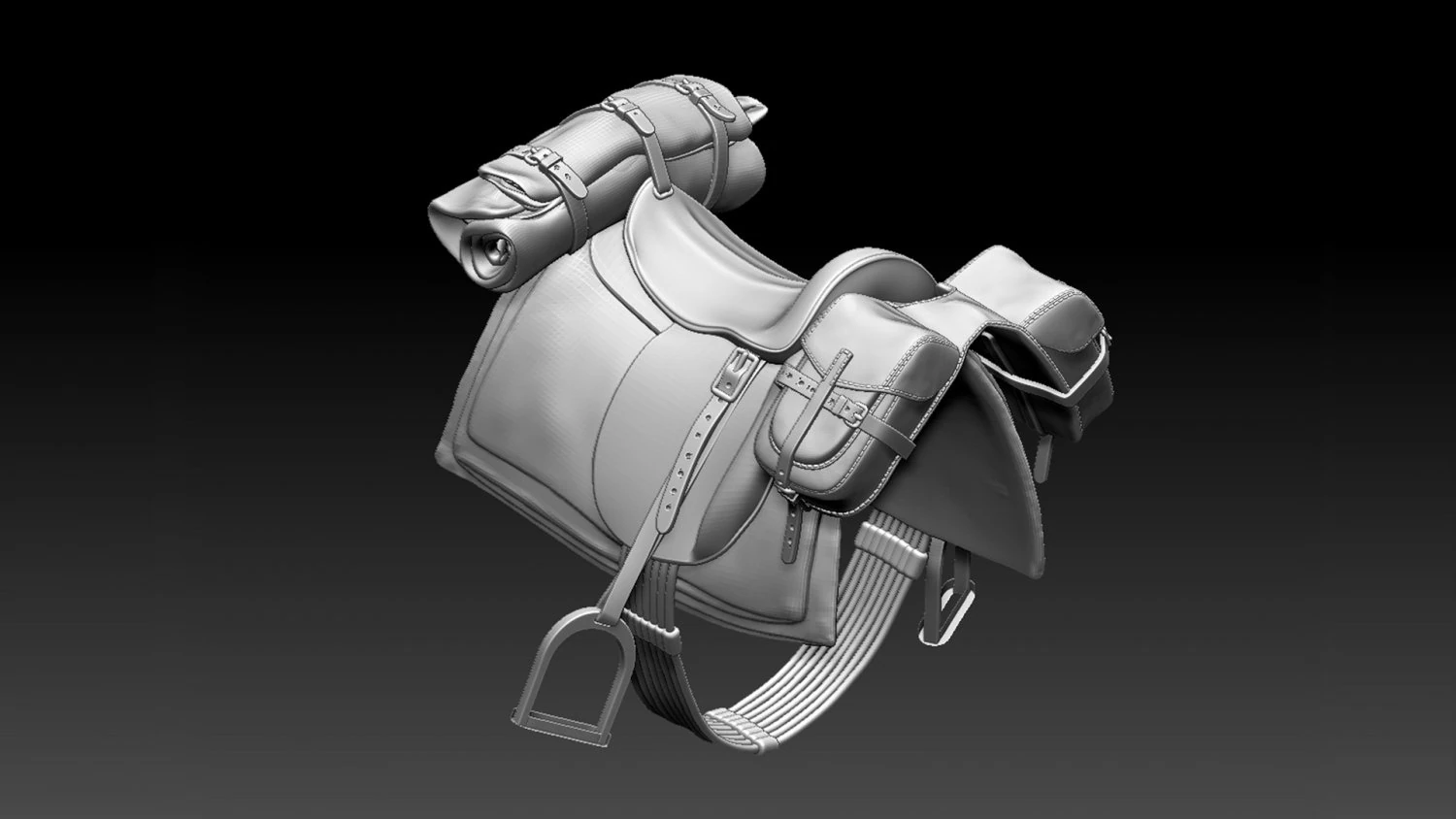Saddle 3D Print Model .c4d .max .obj .3ds .fbx .stl .blend 