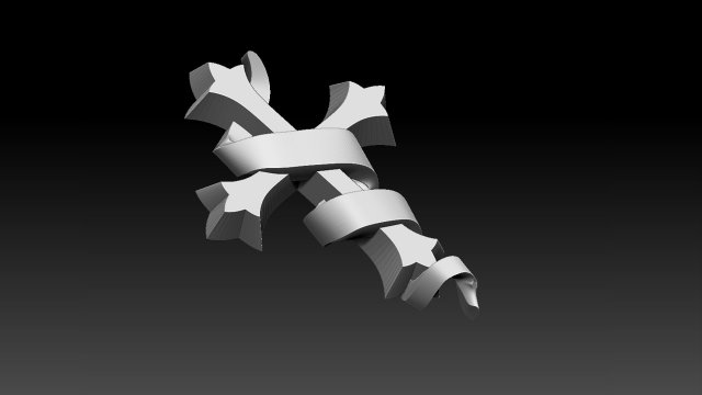 Cross 3D Print Model .c4d .max .obj .3ds .fbx .stl .blend 