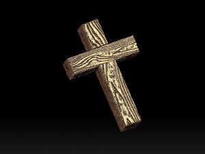 Cross wood 3D 프린트 모델
