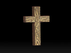 Cross wood 3D Print Model