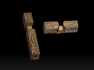Cross wood 3D 打印模型