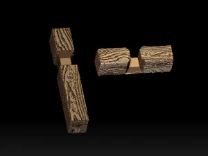 Cross wood 3D Print Model