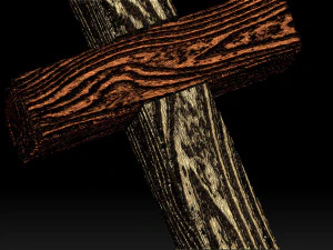 Cross wood 3D Print Model