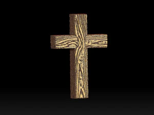 Cross wood 3D Print Model