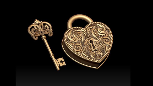 KEY LOCK 3D 打印模型 .c4d .max .obj .3ds .fbx .stl .blend 