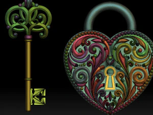 キーロック 3Dプリントモデル