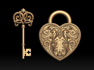 KEY LOCK 3D 打印模型