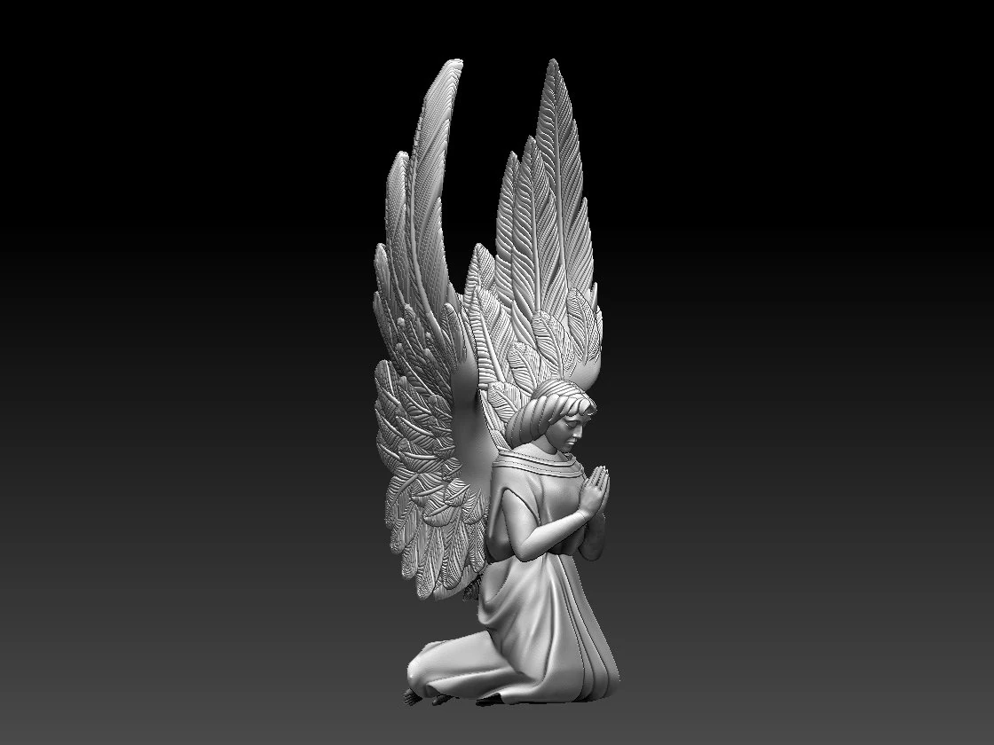 Angel 3D Print Model .c4d .max .obj .3ds .fbx .stl .blend 