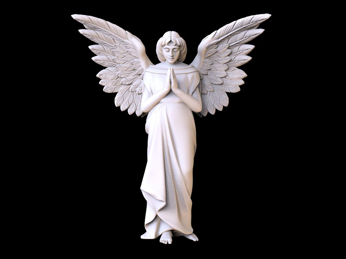 Angel 3D Print Model .c4d .max .obj .3ds .fbx .stl .blend 