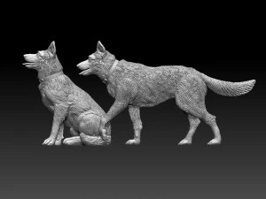Shepherd dog 3D Print Model