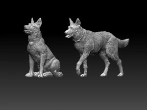 Shepherd dog 3D Print Model