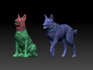 Shepherd dog 3D Print Model