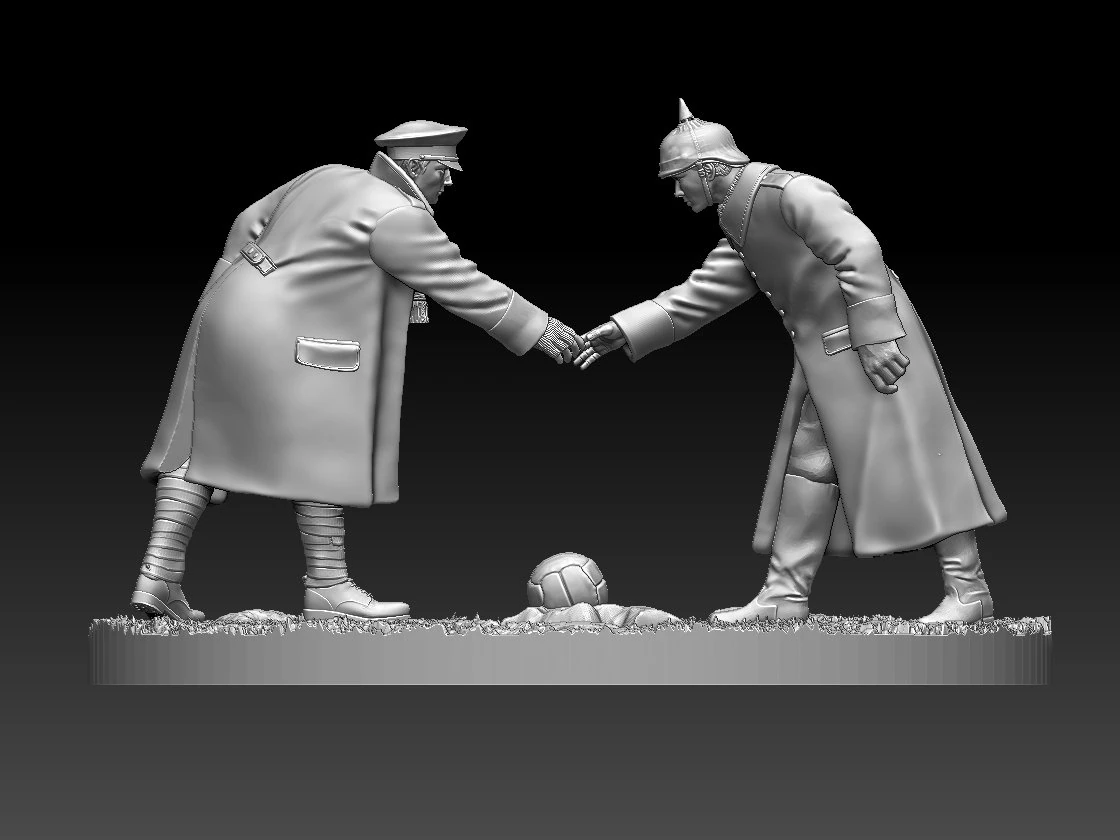 Christmas Truce Memorial 3D Print Model .c4d .max .obj .3ds .fbx .stl .blend