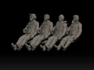 Pilots ww2 3D Print Model