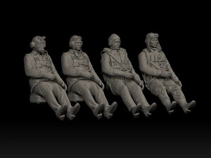 Pilots ww2 3D Print Model