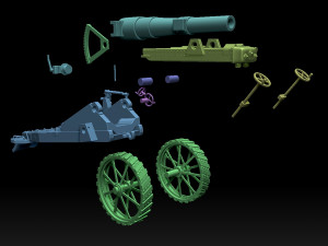 Howitzer Mark VI UK Modelo de Impressão 3D