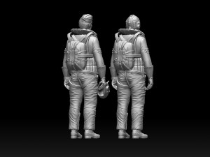 German pilot 3D-printmodel