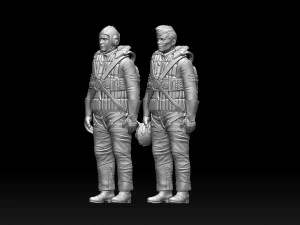 Piloto alem&atilde;o Modelo de Impressão 3D