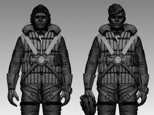 Piloto alem&atilde;o Modelo de Impressão 3D