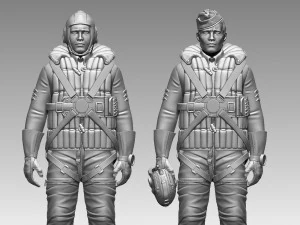 Piloto alem&atilde;o Modelo de Impressão 3D
