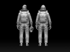 German pilot 3D-printmodel