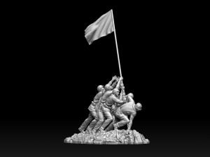 Marine Corps War Memorial Modello di stampa 3D