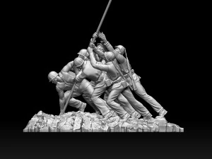 Marine Corps War Memorial 3D Print Model