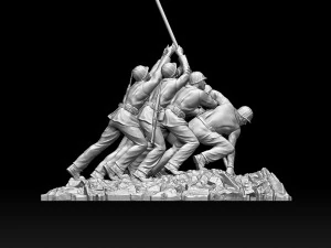Marine Corps War Memorial 3D Print Model