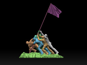 Marine Corps War Memorial Modello di stampa 3D